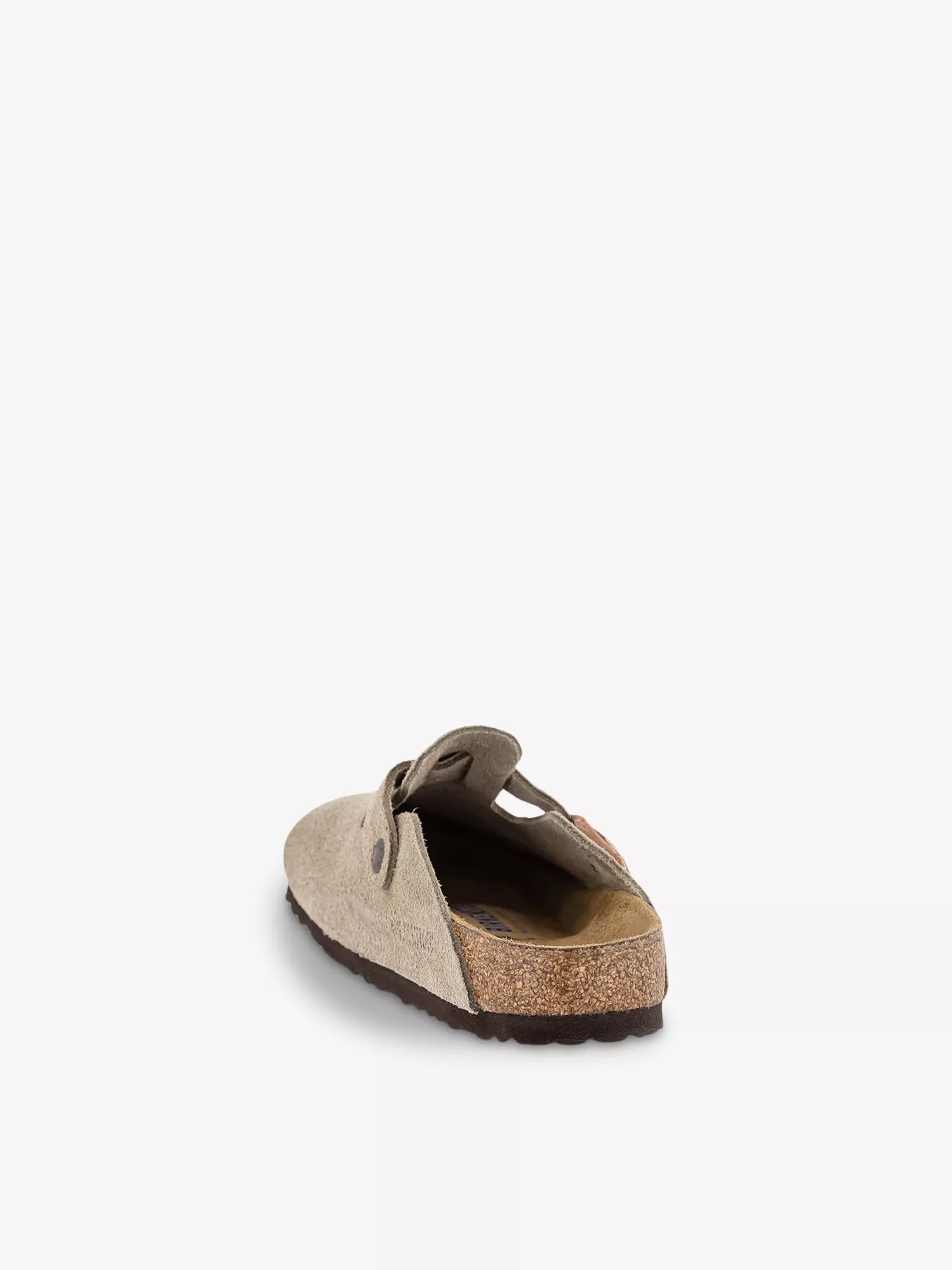 Birkenstock Boston Taupe Soft Footbed Suede Leather