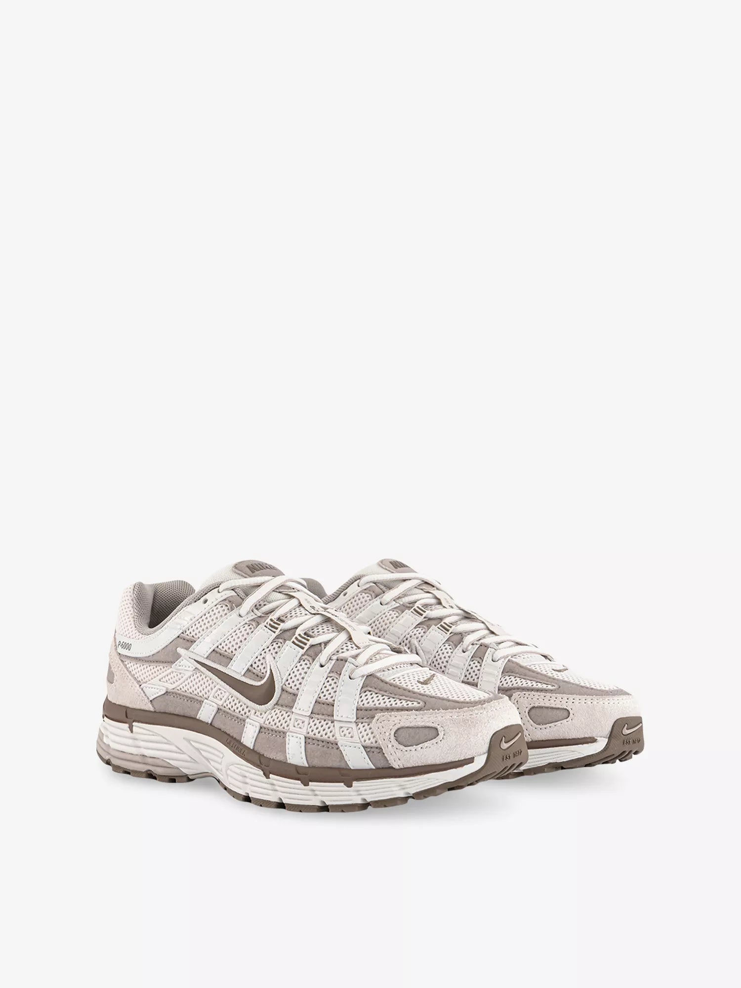 NIKE P-6000 Logo-Embroidered Leather And Mesh Low-Top Trainers