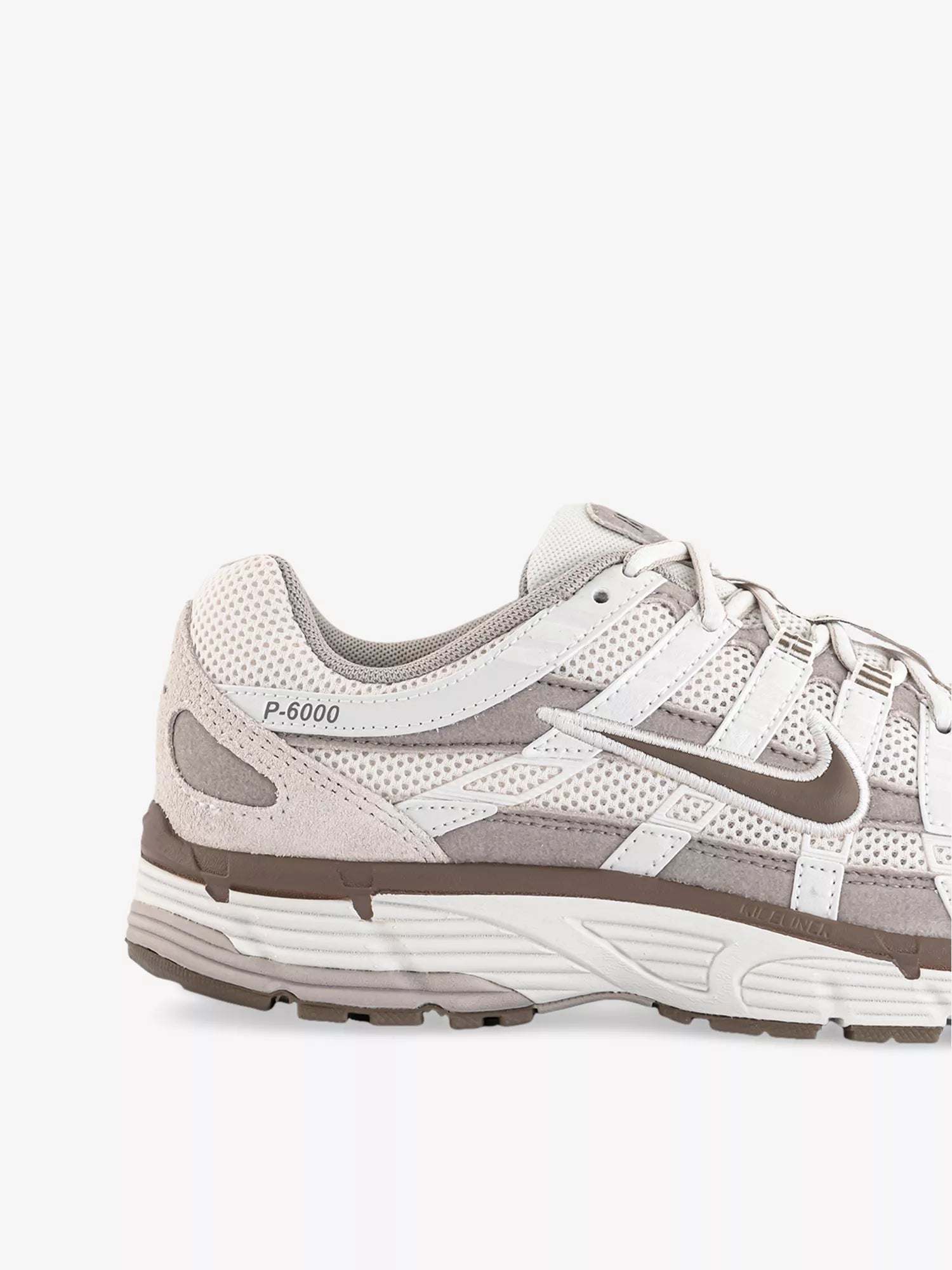 NIKE P-6000 Logo-Embroidered Leather And Mesh Low-Top Trainers