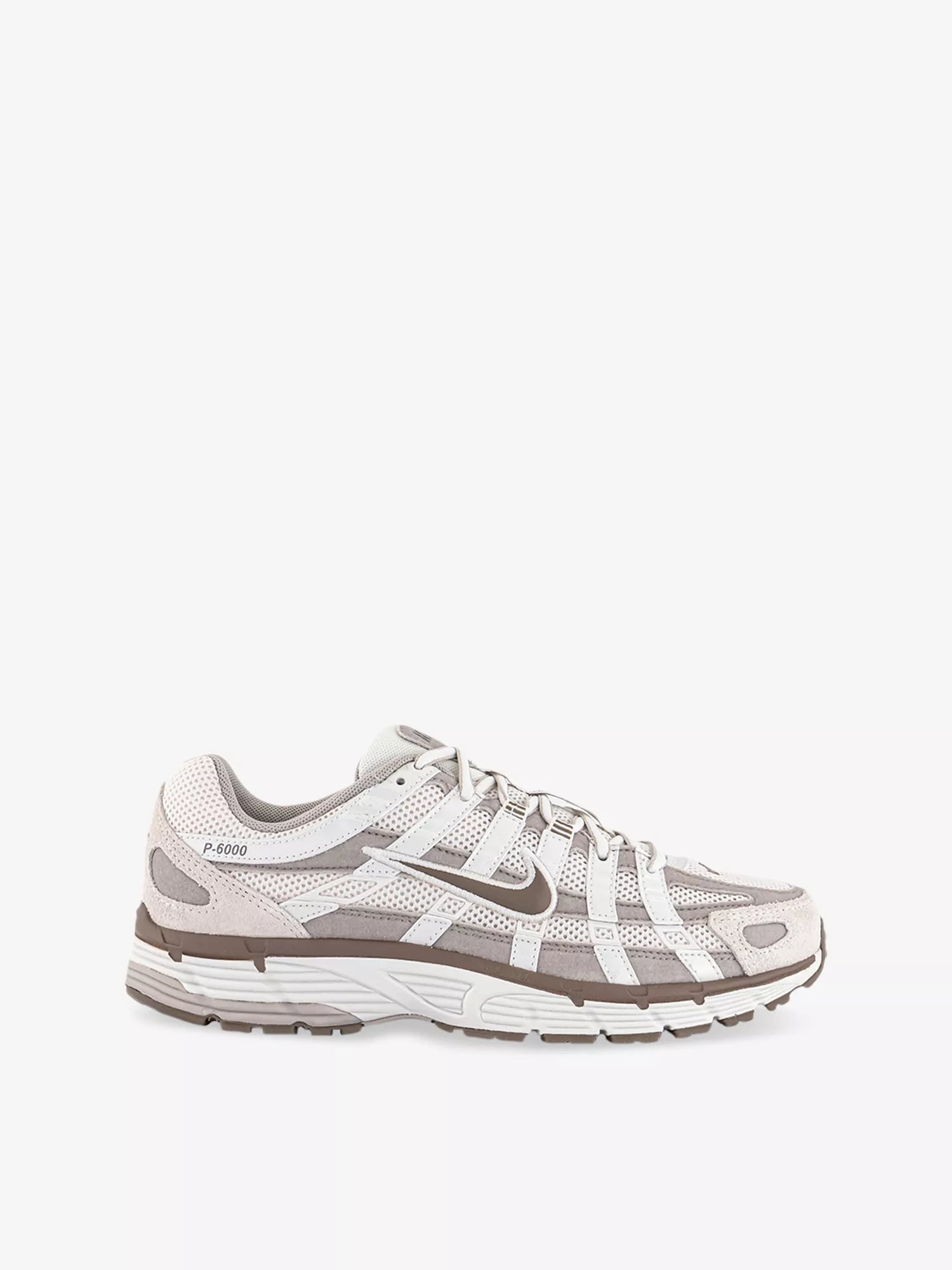 NIKE P-6000 Logo-Embroidered Leather And Mesh Low-Top Trainers